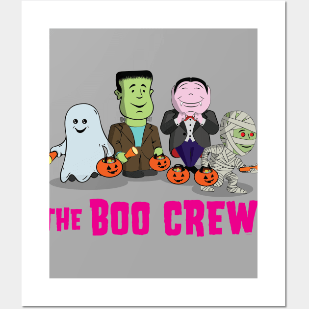 Cute Kid's - The Boo Crew - Cartoon Monsters - Trick or Treat Wall Art by Vector Deluxe